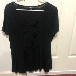 TORRID BLACK BLOUSE SIZE: 0
